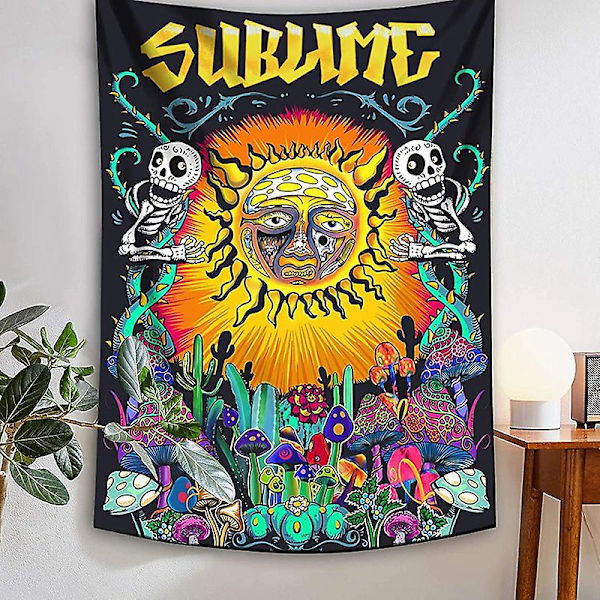 Svamp Hängande Tyg Psykedelisk Hippie Sovrum Hem Färgstark Tapestry Dekoration Bakgrund (ZYH) As shown