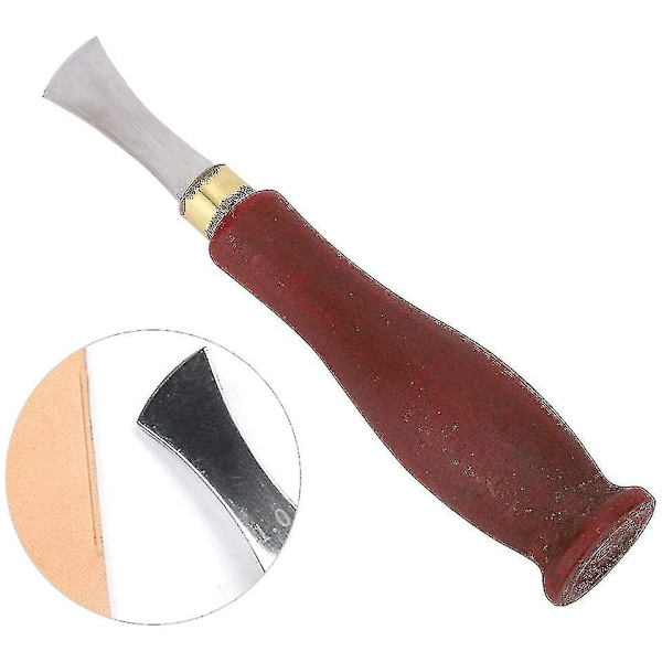 Läderverktyg, Läderverktyg Läderkant Creaser Rostfritt Stålblad Trähandtag Creaser Läderhantverksverktyg (1,0 mm)  (ZYH)