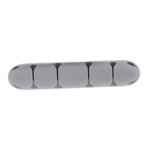 Laddningskabelhållare Clip Silikon Adhensive Skrivbord Strömkabelklämma för Datakabel Muskabel Grå L 10x2cm  (ZYH)