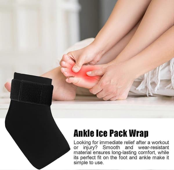 Genanvendelig Gel Fod Ispose Wrap | Varm & Kold Terapi til Ankel- & Hælsmertelindring