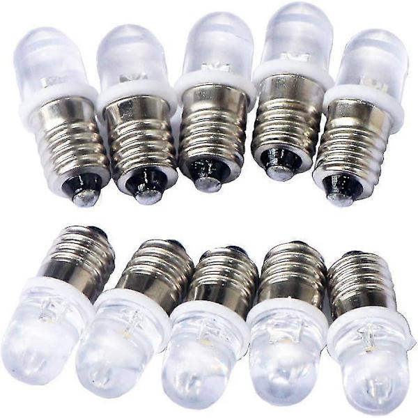 10 st E10 12V Spot LED-lampor Varmvit