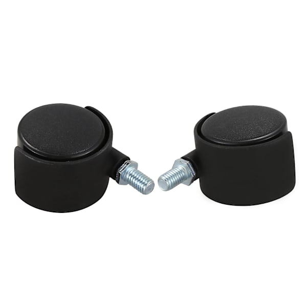 Plastvridhjul 8mm skruvstång 1,5-tums diameter hjul 4 st  (ZYH) Black