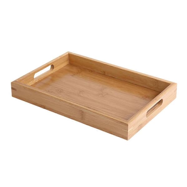 Bambus Serveringsbakker Rektangulær Husholdningsbrug Lysebrun 35x22cm Opbevaring 1 stk
