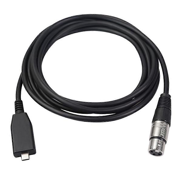 USB C til XLR hun-kabel, USB C mikrofonkabel Type C han til XLR hun mikrofon Link Studio Audio C