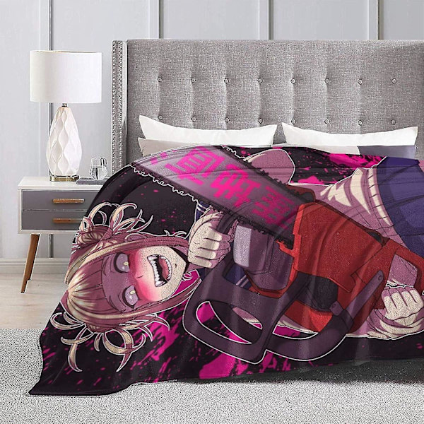 Himiko Toga My Hero Academia Collage Anime filt Supermjuk lätt filt Vardagsrum/sovrum Varm inredning Presentidé (ZYH) 80x60in 200x150cm