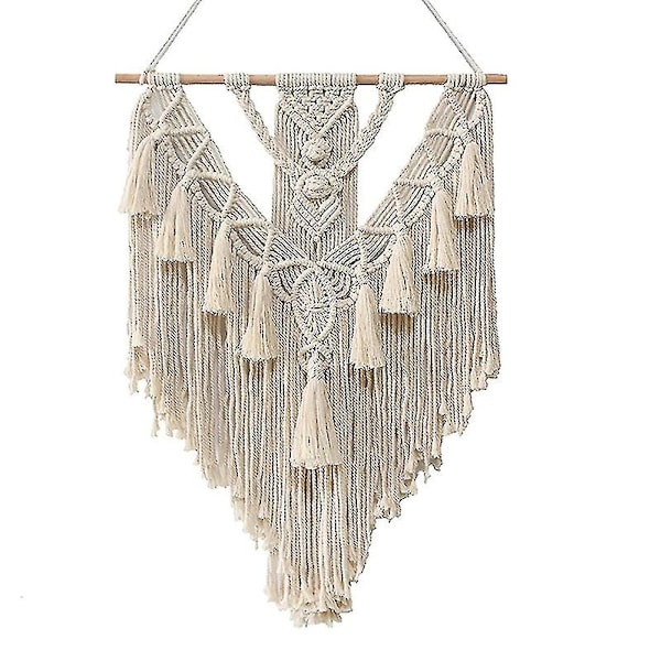 Macrame väggbonad, chic bohemisk vävnad för sovrum 55 X 70 Cm xc  (ZYH)