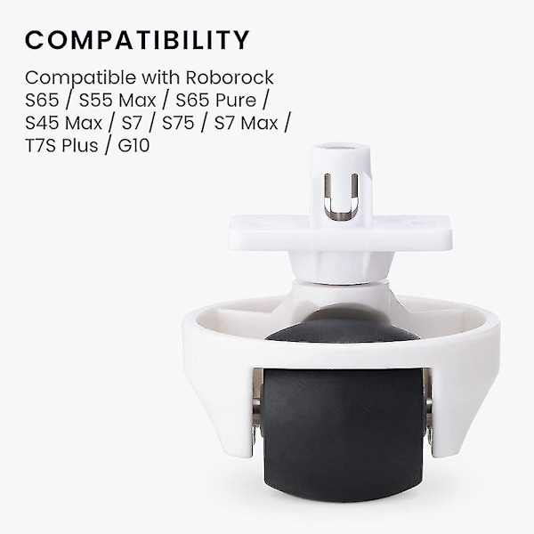 Ersättning framhjul passar till Xiaomi Roborock S6 och S7-serien S65 S55 Max S65 Pure S45 Max S7 S75 S7 Max T7S Plus G10  (ZYH)