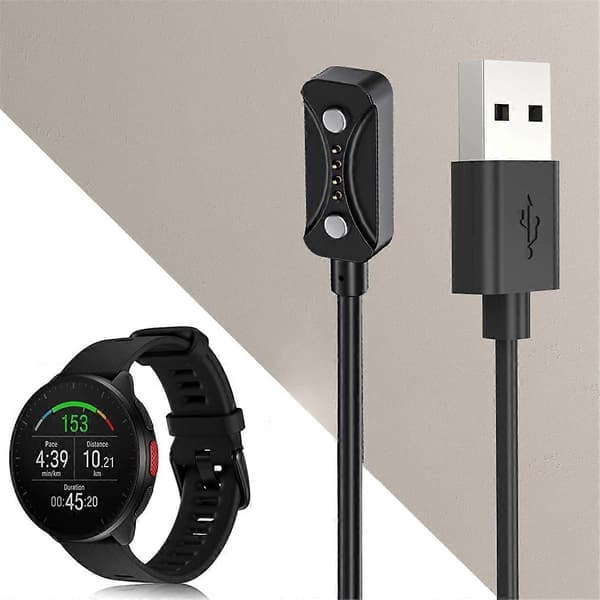 1m Magnetisk USB-ladekabel for Polar Pacer/Pacer Pro/Ignite 3