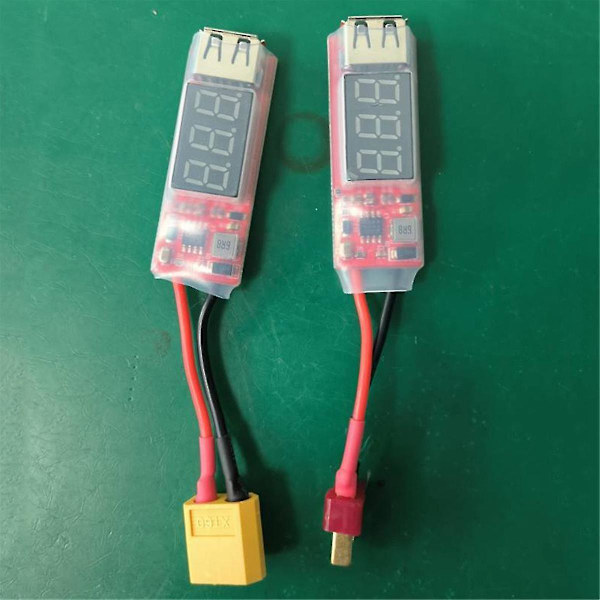 2s-6s Lipo-litiumbatteri till USB laddarkonverterare med spänningsdisplayadapterkort för skydd (DPD) Red