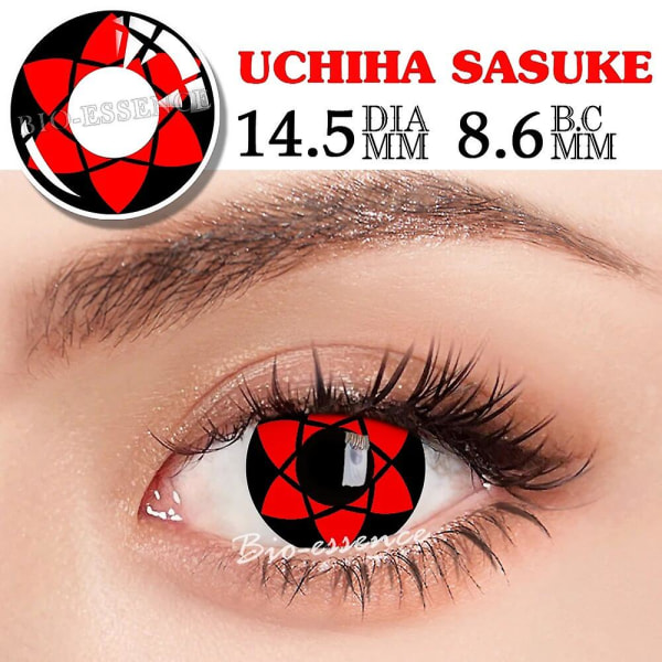 Tib 1 par Sharingan kontaktlinser för ögon Cosplay-linser Anime-linser Uchiha Sasuke Kakashi-linser Anime-tillbehör (FMY) (ZYH) Uchiha Sasuke