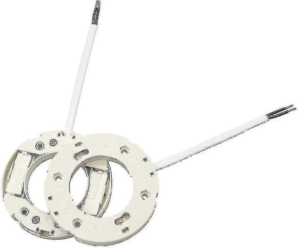 2-pak GX53 Base Lampe H-stik Overflademontering Sokkel til LED LFC med 10 cm ledning og skruer