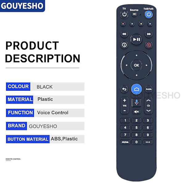 Ny Rc4083802/01br Fjärrkontroll för Talk Talk Tv Hub | Smart TV Box | Android TV Box (ZYH)