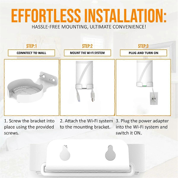 Routerväggfäste i aluminiumlegering för Deco BE75/BE85/BE95 Mesh WiFi 7 (2-pack)
