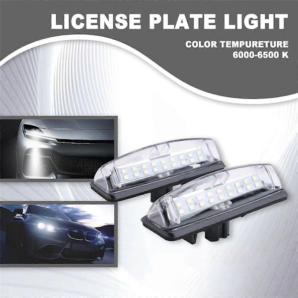 2x For Lexus Is300 Is200 Ls430 LED Lys Lamper Direkte Passform Hvit