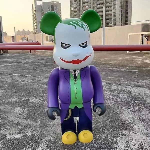 Bearbricks, 28cm Violent Bear Bricks Bear 400 % clownstatypresent Handgjorda samlingsdekorationer (DPD)