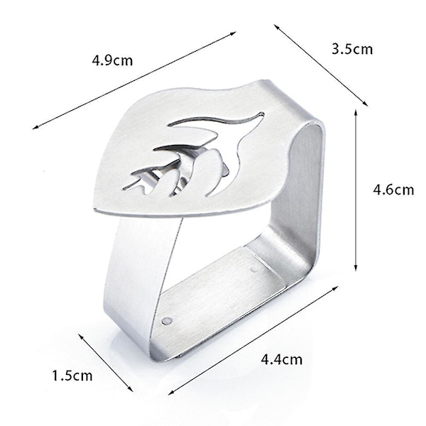 Rostfritt stål bladformad cover Clip Home Clamp Hållare (ZYH) 12PCS