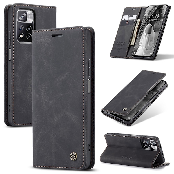 Läderfodral för Xiaomi Redmi Note 11 Pro 5G Global (ZYH) Black