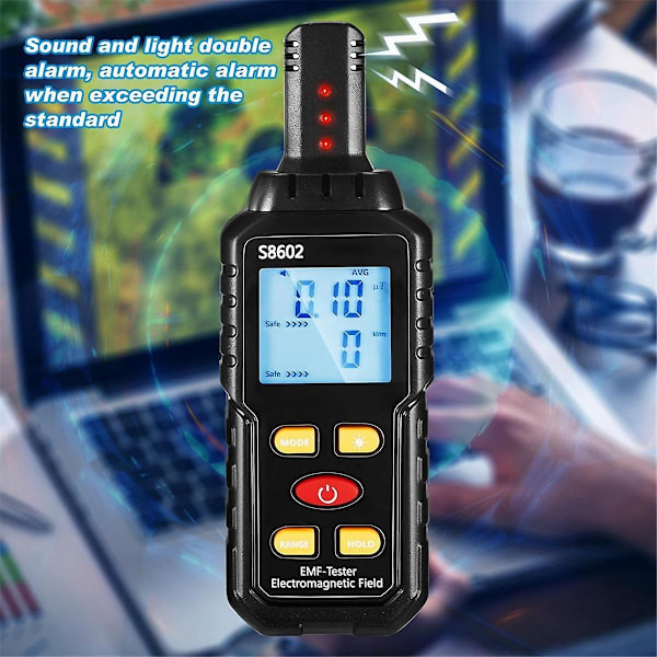Ghost Equipment Kit, Emf Meter med 2 Motion Light Up CatBalls, Emf Meter Detector Ghost Equipment (ZYH) Black
