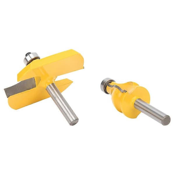 2st 8mm Skaft Handledare &amp; Bordskant Fräsbits Set Träbearbetning Fräs med Lager