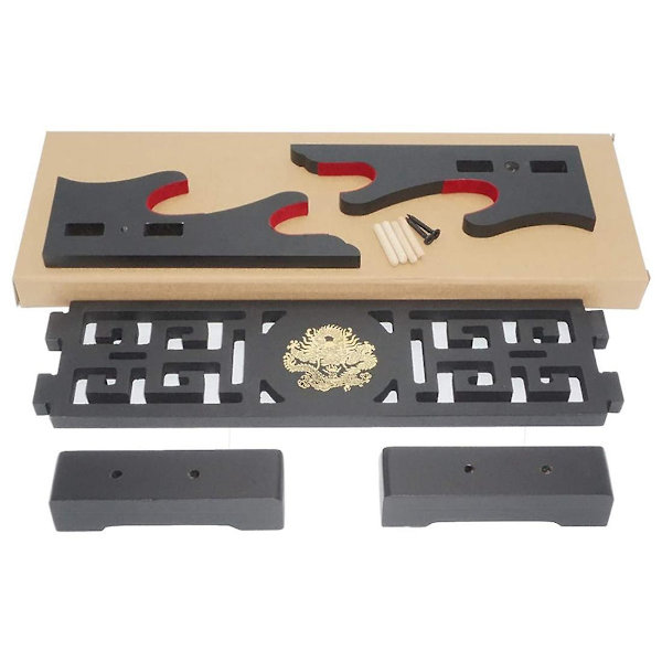 Vadderat svärdstativ Display Velvet Protect Sword Rack för Katana Genji Japanese Sword Stand -drake (DPD) Black