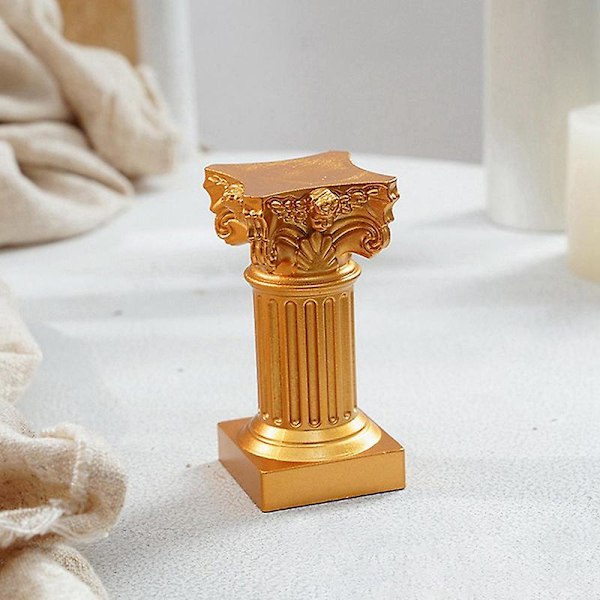 Romersk pelare grekisk kolumn staty piedestal ljusstake statyett Skulptur Hfmqv (ZYH) Gold
