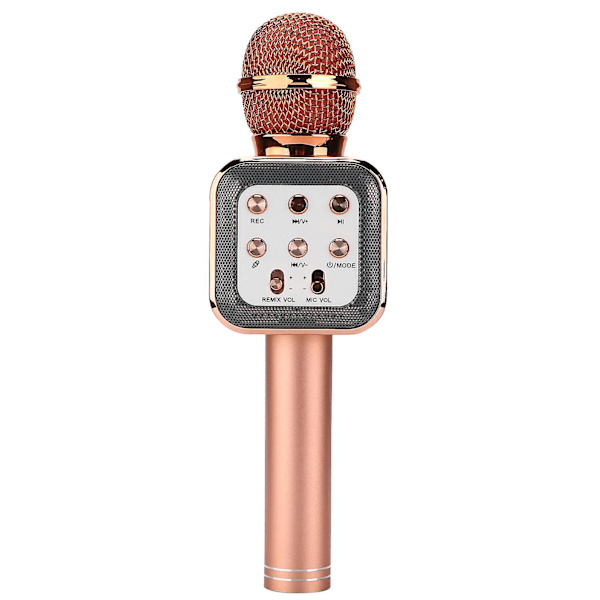 Trådlös Bluetooth Karaoke Mikrofon Högtalare - Bärbar Handhållen 5W - Roséguld  (ZYH)