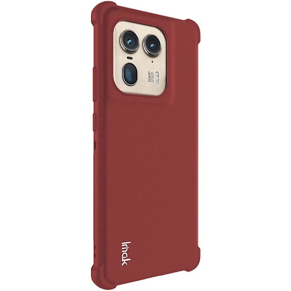 IMAK For Motorola Edge 50 Ultra 5G Fodral Matt TPU Förstärkta Hörn Telefonskal -  (ZYH) Red Motorola Edge 50 Ultra 5G