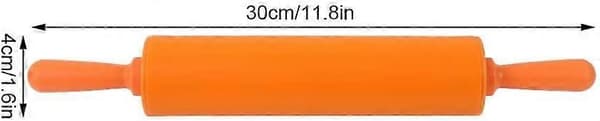 Kagerulle, farverig silikone kagerulle (orange)
