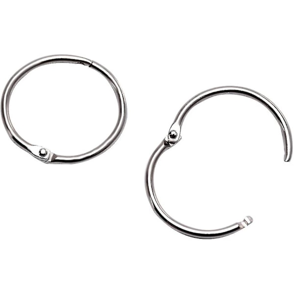Metallbindningsring Aktivitetsbok Ring Lösbladsöppen Ring (silver) 10 st  (ZYH)