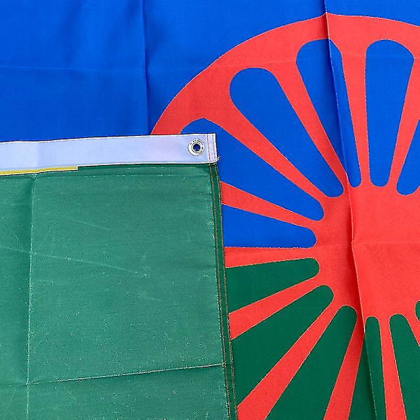 Aerxemrbrae Custom Flag - 90*150cm (3x5ft) Rom Gypsy Flag Of The Romani People - Banner (ZYH) 150 by  240cm