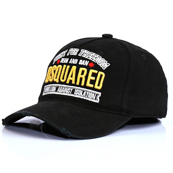 Man Sports Cap Baseball Cap Broderi Andningsbar Bomull Snapback Hat Fyra Säsonger D2 Utomhus  (ZYH) Black
