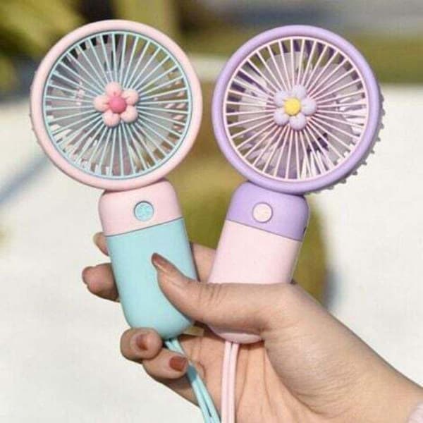 Mini bærbar ventilator. USB genopladelig bærbar ventilator. Søde små køleventilatorer