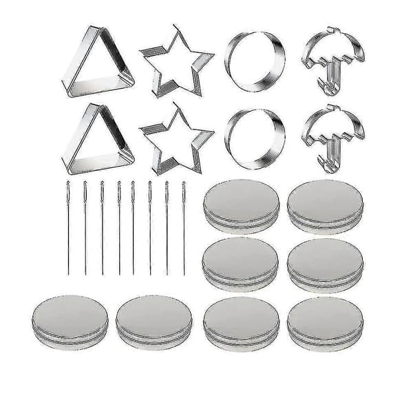 WXH 24 stk. Squid Cookie Cutter Game Sett, med Tin Box & Needle n