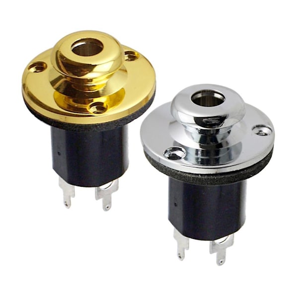 3x1/4\" Gitarr Bas Equalizer Jack Eq Preamp Slutpinne Utgång Ingångs Sockel Silver  (ZYH)