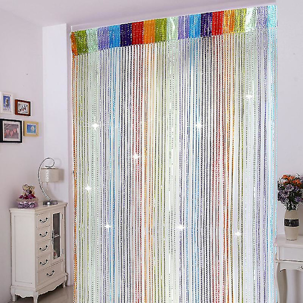 Strängdörrgardin Fly Insect Bug Screen String För Dörröppningar Avdelare Eller Fönstergardin Panel (1st, Färg)  (ZYH)