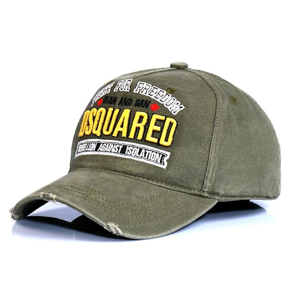 Man Sports Cap Baseball Cap Broderi Andningsbar Bomull Snapback Hat Fyra Säsonger D2 Utomhus  (ZYH) Green