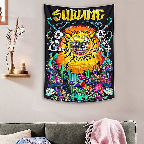 Svamp Hängande Tyg Psykedelisk Hippie Sovrum Hem Färgstark Tapestry Dekoration Bakgrund (ZYH) As shown