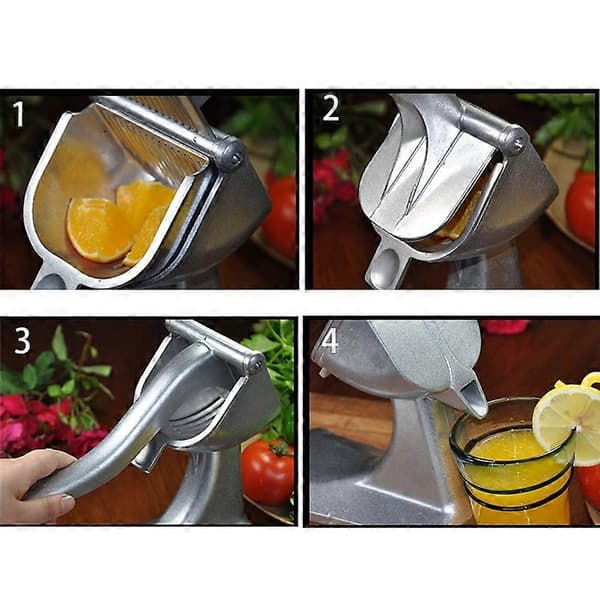 Håndpresset sitruspresse i aluminium, 23 cm