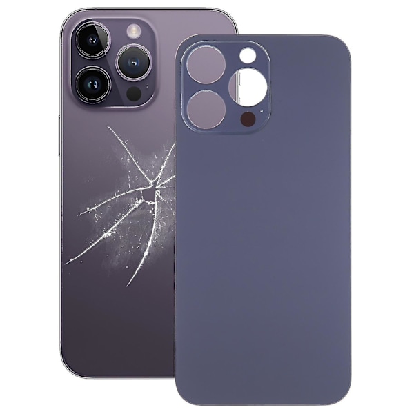 Enkel utbytesglasbaksida batterilucka för iPhone 14 Pro Max  (DPD) Purple