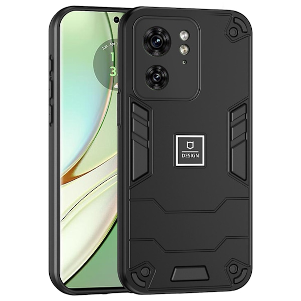 Motorola Edge 40 5G Telefonfodral Robust Hybrid Stöttålig Hård PC Mjuk TPU-skydd (ZYH) Black