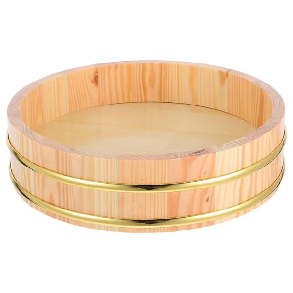 Trä Sushi Ris Blandningskar Japansk Stil Professionella Kockar 26.50X26.50X7.00CM Köksförvaring 1Set