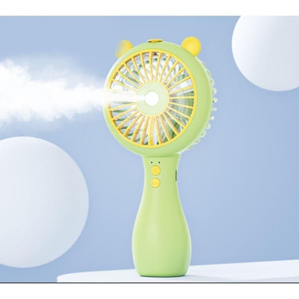 Mini USB lommeventilator, bærbar campingventilator, lille bærbar ventilator, engros drop-down (gul bærbar spray)