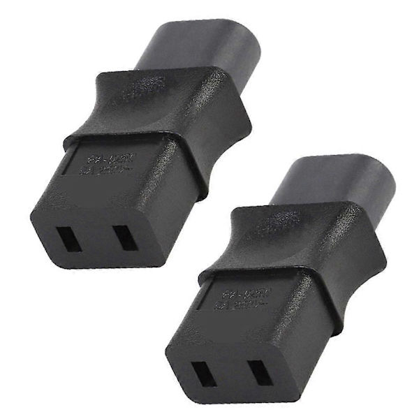 2 st 2-Pin Iec 320 C8 Hane till Iec 320 C9 Hona Ac Adapter 6A/250V Industriell Strömomvandlare