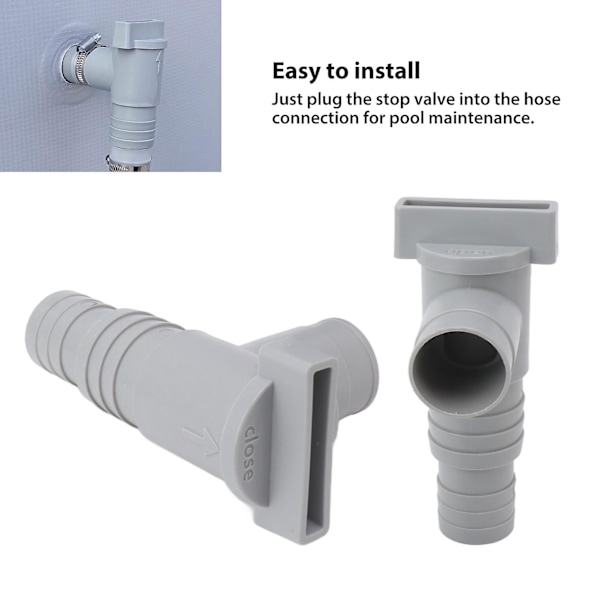 Intex Bestway Poolsun Underhålls-/Stoppventil för pooler med 32 mm slanganslutningar (ZYH)