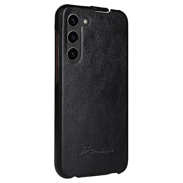 Vertikal Flip Cover PU Läder Crazy Texture Telefonskal för Samsung Galaxy S23 (ZYH)