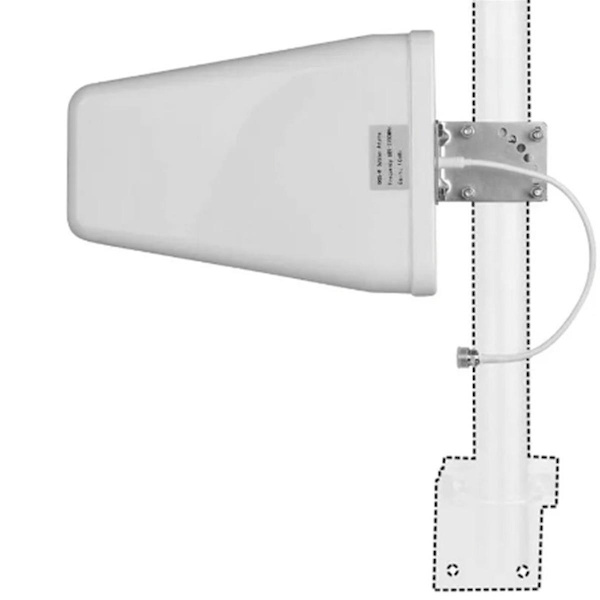 10DBi riktantenn Högförstärkning Log Periodiska antenner 50 Ohm 2G/3G/4G/LTE Universal Fast Montering Antenn 698-2700 MHZ  (DPD) White