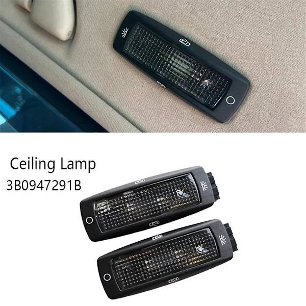 3B0947291 Svart 2 st bakre läslampa kupol taklampa för Golf 1998-2005 Superb 3B0947291B  (ZYH) Black