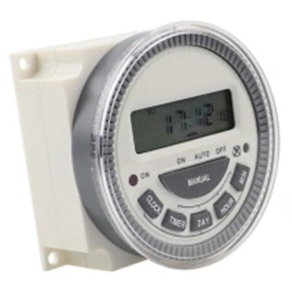 Programmerbar Timer Switch Relä Digital Lcd Veckovis Cn304a Ac 220v 5 Pin  (ZYH) Gray  white