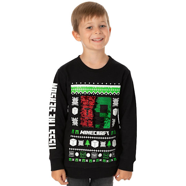 Minecraft Julegenser for Gutter Svart Creeper