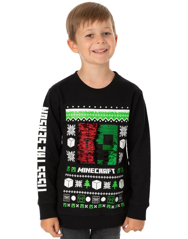 Minecraft Poikien Jouluneule Musta Creeper